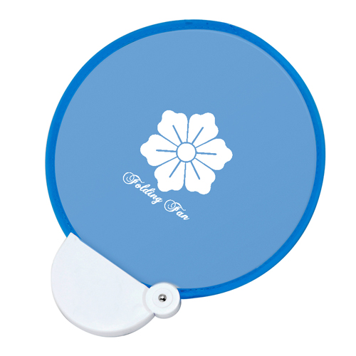 フォールディングファン(カラーズ)(在庫品)(ブルー)