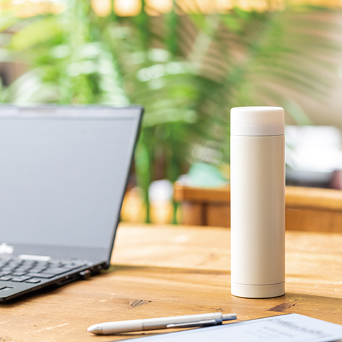 スリムステンレスサーモ(マット)(270ml)(白)