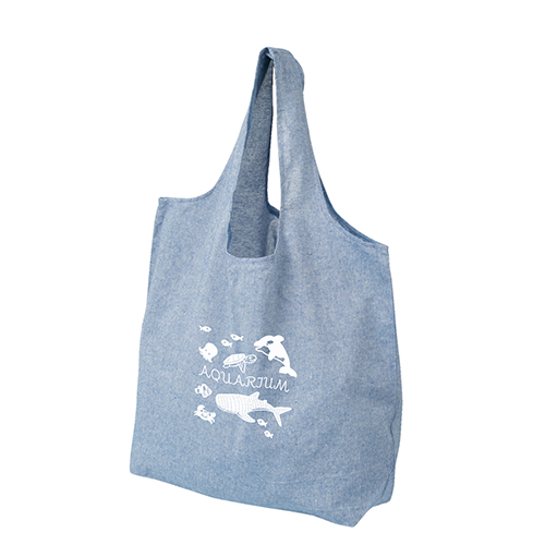 リサイクルコットンマルシェバッグ(ブルー)