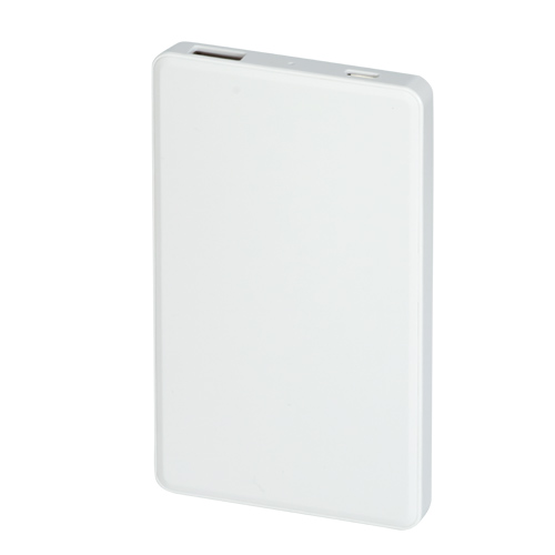 PSEバッテリーチャージャー(マットタイプ)4,000mAh(白)