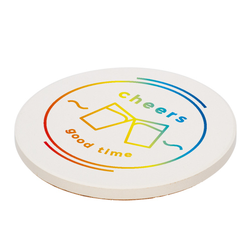 白雲石コースター(丸型)(白)