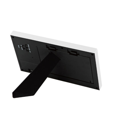 フォトフレームクロック(スタンドタイプ)(白)