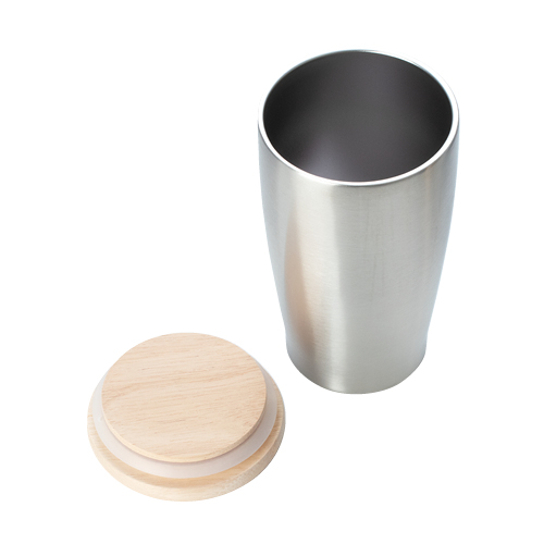 ウッドキャップステンレスタンブラー(350ml)(黒)