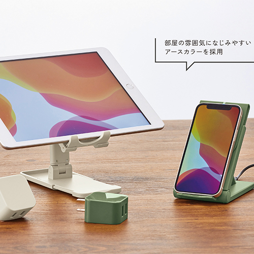 スマホ&タブレットスタンド(オリーブ)