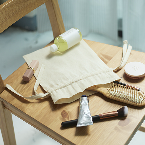 オーガニックコットン巾着M(ナチュラル)