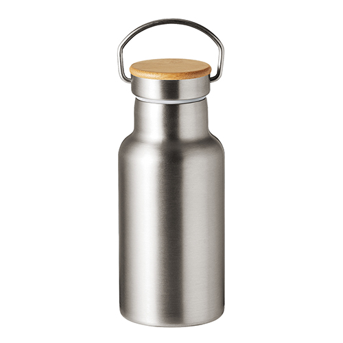 ウッドキャップ・ステンレスボトル(350ml)(シルバー)