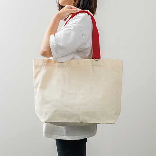 カラフルハンドルトート(レッド)