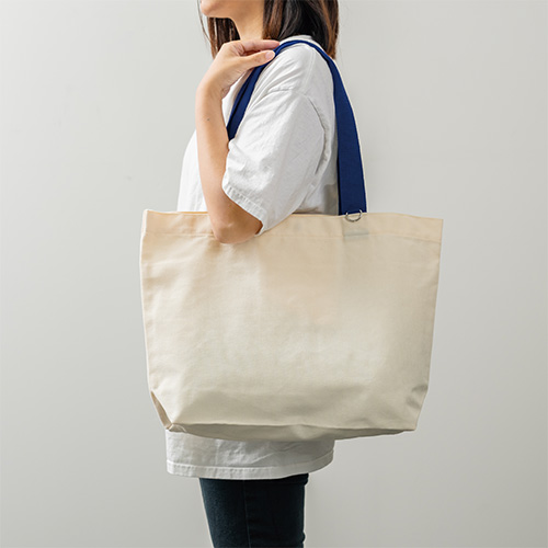 カラフルハンドルトート(ブルー)