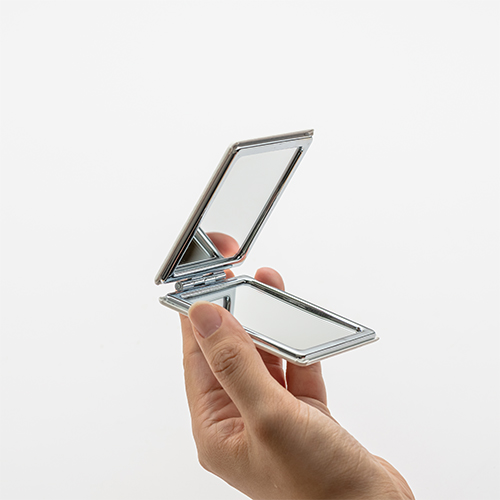 角コンパクトミラー(白)