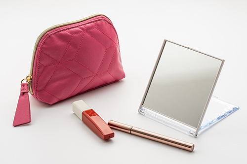 ジュエリーコンパクトミラー(白)