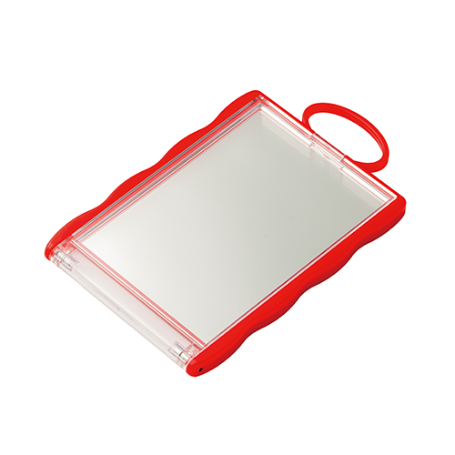 カードホルダーコンパクトミラー(レッド)