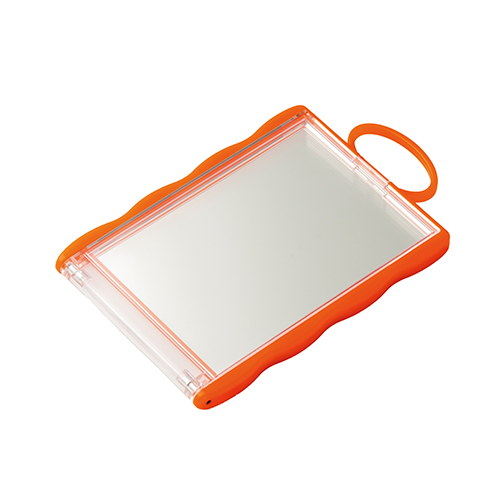 カードホルダーコンパクトミラー(オレンジ)