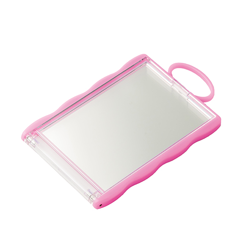 カードホルダーコンパクトミラー(ピンク)