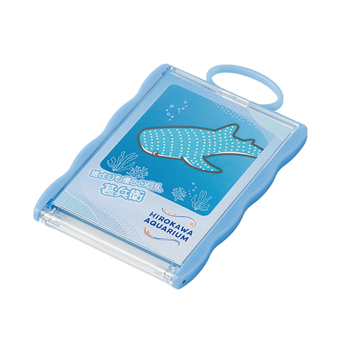 カードホルダーコンパクトミラー(ブルー)