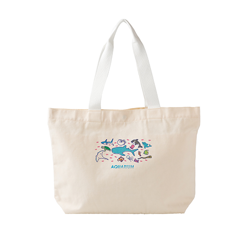 カラフルハンドルトート(白)