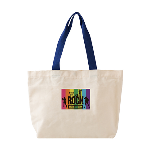 カラフルハンドルトート(ブルー)