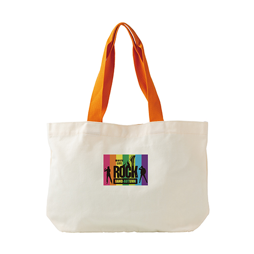 カラフルハンドルトート(オレンジ)