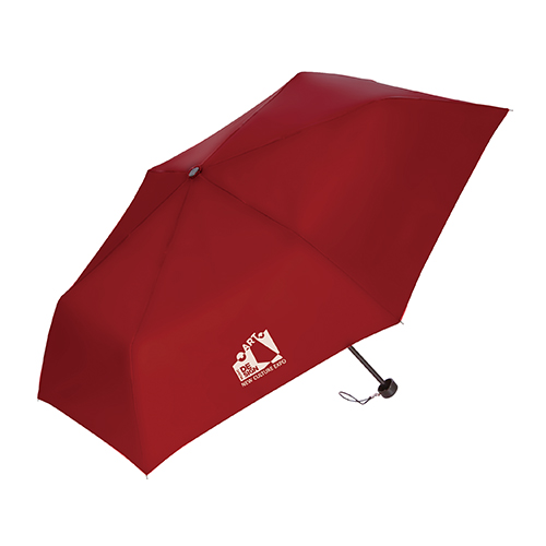 折りたたみ傘(55cm×6本骨耐風仕様)(レッド)